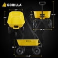 thumbnail image 4 of Gorilla Carts 8 Cu Ft Steel Dump Cart with Quick-Release, 1200 lb Capacity, Yellow, 4 of 12
