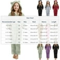 thumbnail image 5 of Girls Fuzzy Pajamas Onsie Bear Ear Hooded Jumpsuits Faux Fleece Front Zip Romper Playsuit Winter Sleep Homewear (9 Years, Purple), 5 of 5