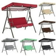 thumbnail image 4 of Garden Swing Canopy Seats Replacement Set 3 Seats Covers + Swing Canopy Cover Brown 195X125X15cm, 4 of 9