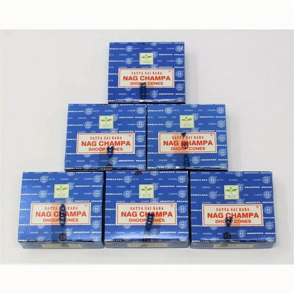 NAG CHAMPA Original Incense Cones Bulk 6 x 12 (72) Wholesale Lot Satya Sai Baba