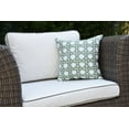 thumbnail image 2 of Simply Daisy, 16" x 16" Rattan Geometric , Geometric Print Outdoor Pillow, Green, 2 of 2