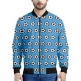 thumbnail image 3 of Chaqueta de fútbol con cremallera de moda para hombres y niños, sudadera con capucha de fútbol con estampado 3D, chaquetas de calle de gran tamaño geniales para deportes, abrigos, 3 of 5