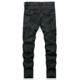 thumbnail image 2 of Boy's Stretch Fit Ripped Destroyed Jeans Pants Cargo Pants Classic Elastic Waist Straight Leg Multi-Pockets Comfy Kids Pants for Boys, 2 of 5