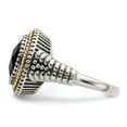 thumbnail image 3 of Shey Couture Sterling Silver with 14K Accent Antiqued Checkerboard-cut Black Onyx Ring, 3 of 7
