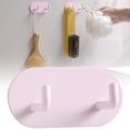 thumbnail image 2 of Heavy Duty Adhesive Hooks, Metal Wall Mount Hooks, Punch-Free Towel & Key Holder for Bathroom, Kitchen & Entryway, Strong Stick-on Decorative Hooks for Coats, Bags, Robes, Clothes,Pink, 2 of 7