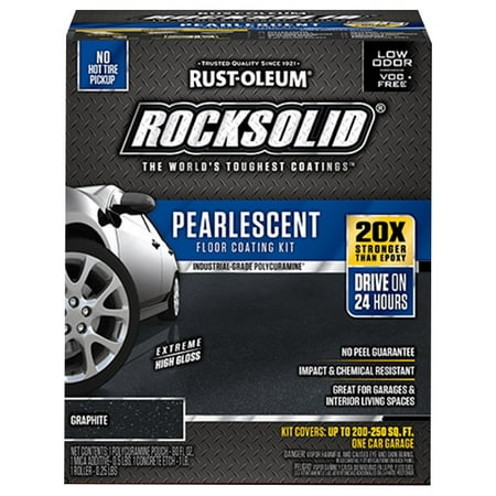 Rust-Oleum 306329 RockSolid Pearlescent Floor Coating Graphite 1 Car Garage
