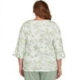 thumbnail image 2 of Alfred Dunner Womens Plus-Size Embroidered Floral Vines Cotton Top, 2 of 4