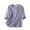 Purple, variant on Women's Viscose Pajama Tops Crewneck 3/4 Sleeves Sleep Tee