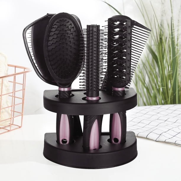 Juego de 5 peines para el cabello Juego de cepillos de corte de cabello de salón profesional Juegos de herramientas de peinado para peluquería de saló Baoblaze cepillo de pelo del salón de las mujeres