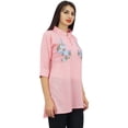 thumbnail image 6 of Phagun Stylish Tunic Pink Beautiful Embroidery Design Cotton Modal Top Wear - 20, 6 of 9