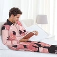 thumbnail image 5 of KLL Chibi Axolotl Sakura Fantasy Sleepwear Mens Flannel Pajamas,Long Cotton Pj Set, 5 of 7