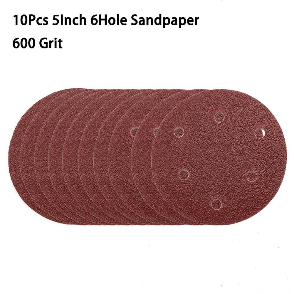 Punched Sanding Discs 125mm 10pk Grit 60 Hook And Loop Aluminium Oxide 