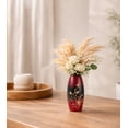 thumbnail image 4 of Bold and Vibrant Red Flower Garden Red Mango Tree Wood Flower Vase, 4 of 8
