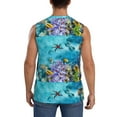 thumbnail image 4 of Uemuo Corals and Tropical Fish Pattern Men's Sleeveless T-Shirt,Muscle Athletic Tank Top, Moisture-wicking Quick-dry Breathable Classic Tee Top for Gym Run Outdoor Sports-, 4 of 8