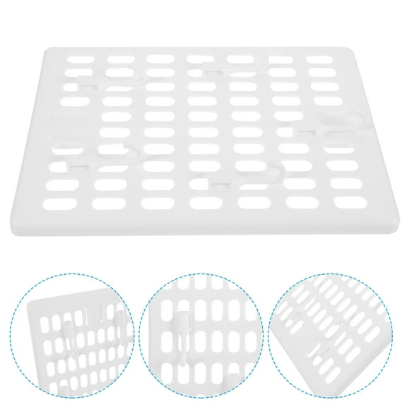 TAILTOSS 1 Set Wall Hanging Shelf White Plastic for Kitchen Pegboard Organizer Kit 11.8x8.3in