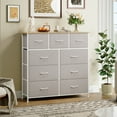 thumbnail image 4 of Eunos Dresser, 9-Drawer Fabric Storage Tower with Large Capacity Fabric Bins for Bedroom, Ash Grey, 4 of 7