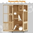 thumbnail image 5 of MCombo Large Corner Cat House Villa, Wooden Indoor Cat Enclosure CT96 (31.5”x31.5”x62”), 5 of 7