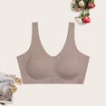 thumbnail image 5 of Litie Women Solid Color U Neck Seamless Padded Sports Bra Vest, 5 of 6
