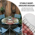 thumbnail image 2 of Christmas Cardinal Round Tablecloth for 55-60 Inch Tables,Fitted Table Cover with Elastic Edge,Winter Xmas Poinsettia Berry Sky Blue Waterproof Outdoor Table Cloth Protector for Patio Garden Dinner, 2 of 9