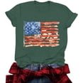 thumbnail image 6 of Womens Short Sleeve American Flag T-Shirts Crew Neck 4th of July Summer Graphic Tee Tops, 6 of 6