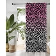 thumbnail image 3 of Ombre Leopard Thermal Insulated Blackout Curtains for Bedroom 96 Length Print Pink to Gray Gradient Room Darkening Curtain 1 Panel Grommet Window Curtain Drape for Living Room Nursery Room, 3 of 7