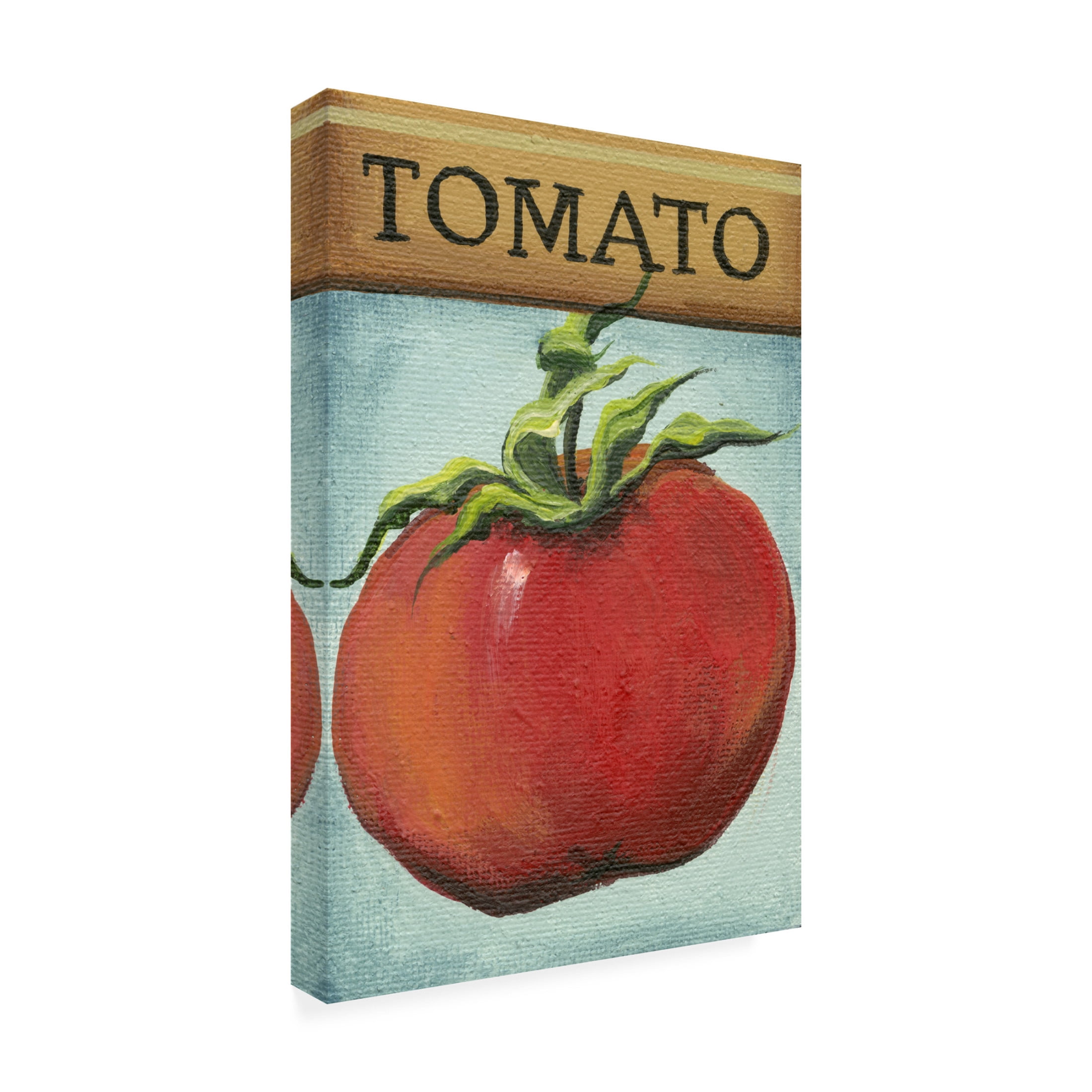 Canvas Wall Art - Debbi Wetzel 'Seed Packets 05 - Tomato' Wall Art for Living Room, Bedroom, or Office Décor by Trademark Fine Art - 16 x 24 Inches