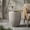 LIGHT GREY 5, variant on Lightweight Concrete Round End Table for Outdoor Patio, 15.75 Side Table with Basket Weave Pattern