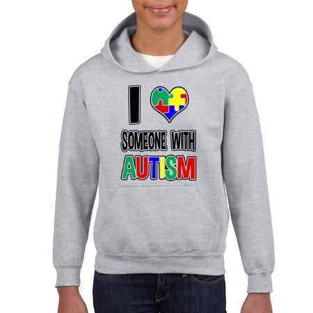 Artix - Big Boys Hoodies and Sweatshirts - I Love Someone With Autism