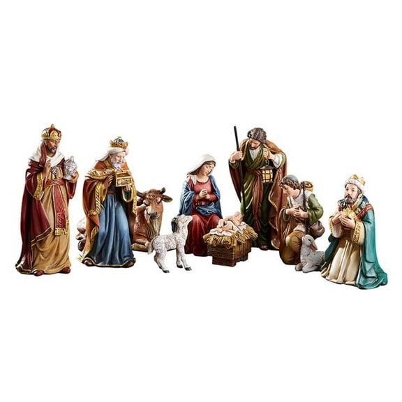 Avalon Gallery Nativity Figurine Set by Michael Adams, 9 Piece