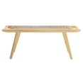 thumbnail image 4 of Modway Saoirse 17.5" Woven Rope & Wood Bench with Foot Pads in Natural, 4 of 8