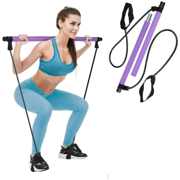 Pilates Bar Set, Pilates Exercise Bar With Resistance Hip Rope