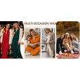 thumbnail image 6 of UVN Two Piece Sets for Women Fall Winter Fashion Tracksuit Outfits Lapel Long Sleeve Zip Up Tops and Pants Lounge Sets, 6 of 10