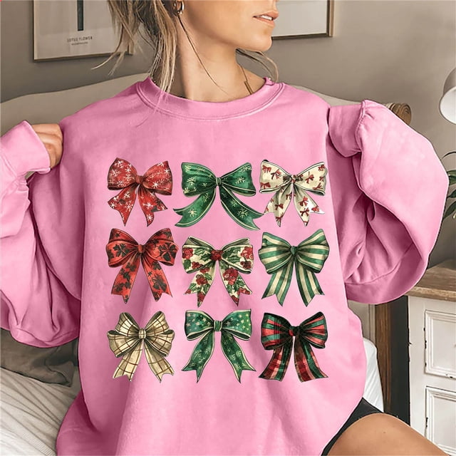 FcBaudy Chandails en Molleton pour Femmes, Chandails en Molleton Sans Capuche, Chandails en Molleton pour Femmes Mode Manches Longues Col Rond T-Shirt Imprimé Blouse Ample Chandails en Molleton Sans Capuche Blouse en Polyester pour Femmes