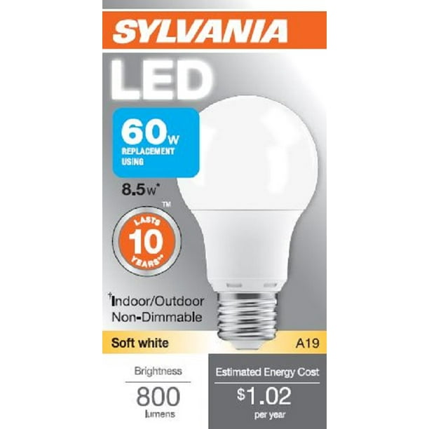 Sylvania LED Light Bulb, 8.5W (60W Equivalent), Soft White, 1count