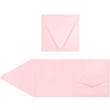 6 x 6 Pocket Invitations - Candy Pink (1000 Qty.)