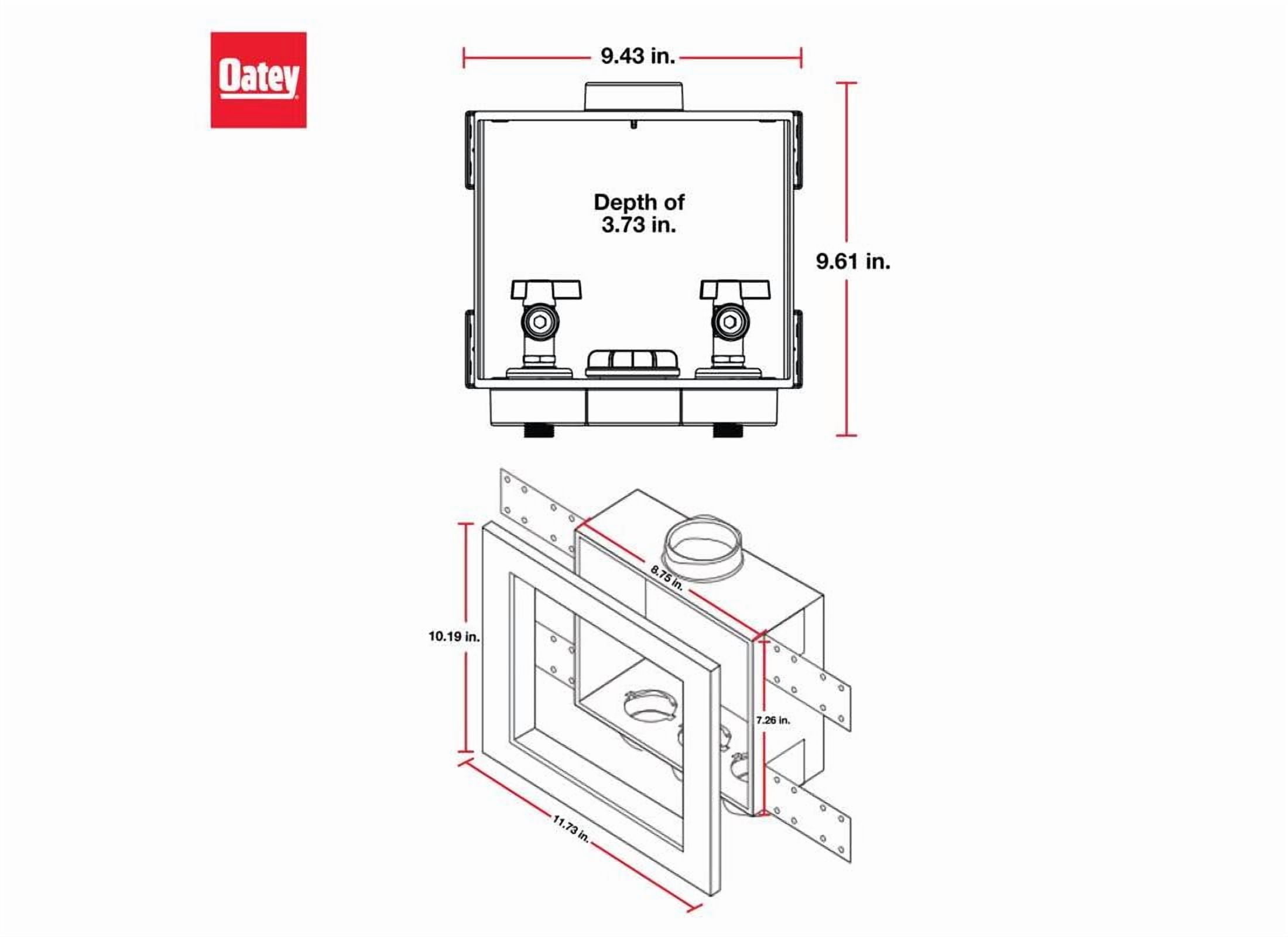 Oatey Polystyrene Washing Machine Outlet Box 38528