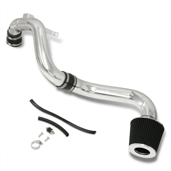 AJP Distributors JDM Cold Air Short Ram Intake CAI SRI Induction System Polished Aluminum Piping Pipe   Filter Compatible/Replacement For Honda Civic DX LX EX 1.8L l4 2012 2013 2014 2015 12 13 14 15