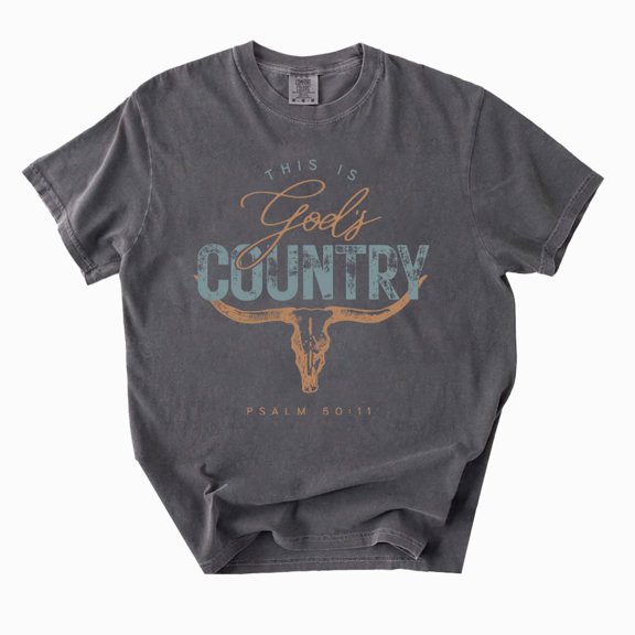 Gods Country Christian Shirt, Faith Based Country Tshirt, Religious Gift, Christian Western Tee, Bible Faith Shirt