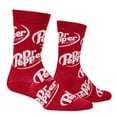 thumbnail image 2 of Crazy Socks – Dr Pepper Logo Unisex Crew Socks Large – Fun Colorful Soda Graphic Prints, Bold Pop, 2 of 4
