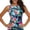 C-Dark Green207, variant on DHFJKG Tankini Top Women Swimwear Tank Tops Backless Bathing Suit Crew Neck Floral Printed Summer Holiday Beachwear