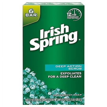 Irish Spring Moisture Blast Moisturizing Bar Soap, 6 Ea, 3.7 Oz..