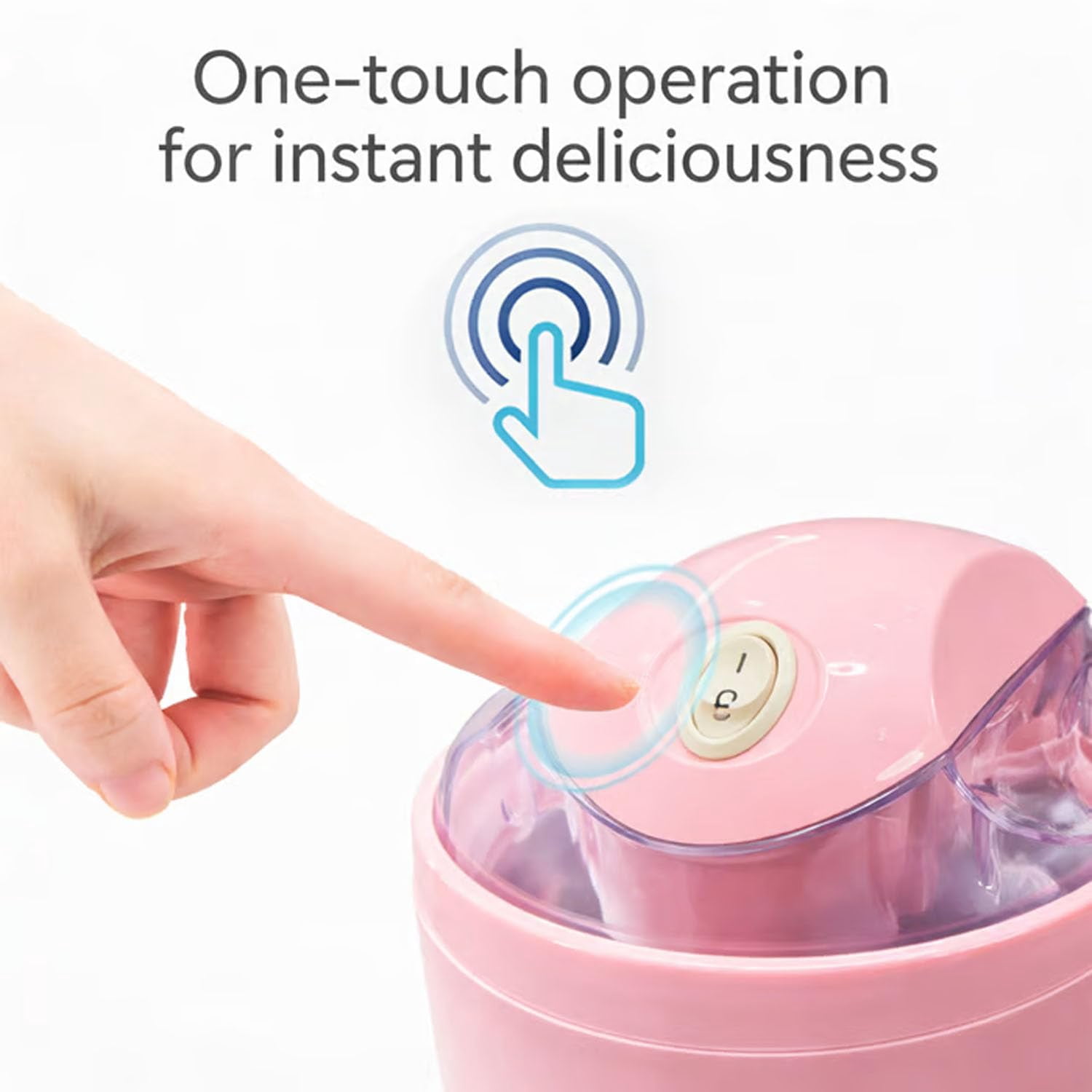 Small Home Mini Ice Cream Maker, Electric Portable Ice Cream Maker Making Machine Fruit Yogurt, Quick 15-Minute Small Home Mini Ice-Cream Makers For Everyday Kitchen Use