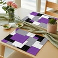 thumbnail image 3 of Abstract Geometric Placemats Set of 4 Mid Century Purple Nordic Place Mats Table Mats Kitchen Dining Home Outdoor Party Table Decoration, 3 of 9