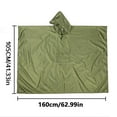thumbnail image 3 of Pitauce 3-in-1 Men Women Hooded Rain Poncho Waterproof Packable Rain Jacket Lightweight Raincoat for Adult, 3 of 3