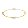 thumbnail image 5 of Estele Jewellery Pulsera Para Mujer Chapada En Oro Y Rodio Elegante Pulsera Tipo Brazalete De Tamaño 2:4 Con Cristales Austriacos Blancos Para Mujer-251-2Tnwe Br, 5 of 5