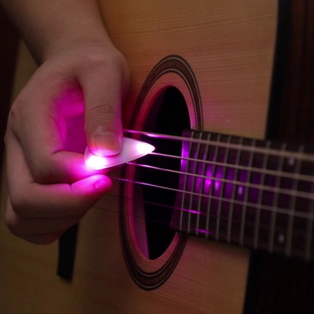 Pick Guitar Touch Luminoso Led Guitar Guitar Electric Guitar Picks Purple