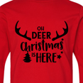 thumbnail image 4 of Inktastic Oh Deer, Christmas is Here Long Sleeve Youth T-Shirt, 4 of 5