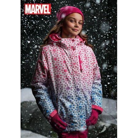 Marvel Avengers All Over Print Girls Ski Coat