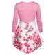 thumbnail image 2 of Camiseta Talla Extra Estampado Flor Sakura Rosegal  Mangas largas de talla grande, 2 of 5