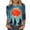 #0047-Multicolor, variant on Uootdi Halloween Womens Tops Crew Neck Witch Bat Print 3/4 Sleeve Tops for Women Plus Size Loose Fit Autumn Outdoor Trip Lightweight Womens Blouses Gift